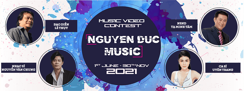 Nghệ sĩ Tạ Minh Tâm cùng các nghệ sĩ khác là ban giám khảo của cuộc thi Music Video Contest Nguyễn Đức Music