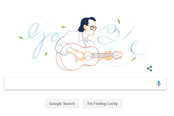Google vinh danh nhạc sĩ Trịnh Công Sơn với biểu tượng doodle